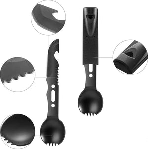 RECON GS2S Multi Functional Steel Spork,Knife,Fork,Spoon