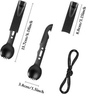 RECON GS2S Multi Functional Steel Spork,Knife,Fork,Spoon