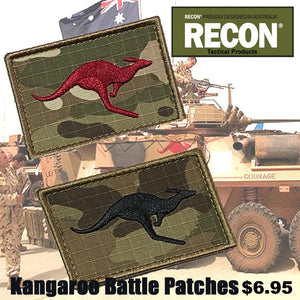 Recon Multi Cam Aussie Battle Flag Patches kangaroo