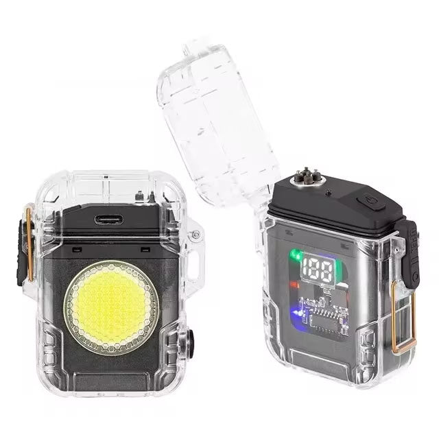RECON GS2 Windproof USB Dual Arc Flashlight Flameless Touch Lighter Waterproof