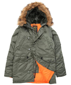 RECON GS2U Winter N3B Parka with fur lined hood Sage Green