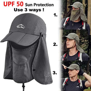 RECON GS2 unisex UPF 50+ Breathable Quick Dry Hat with Neck Flap