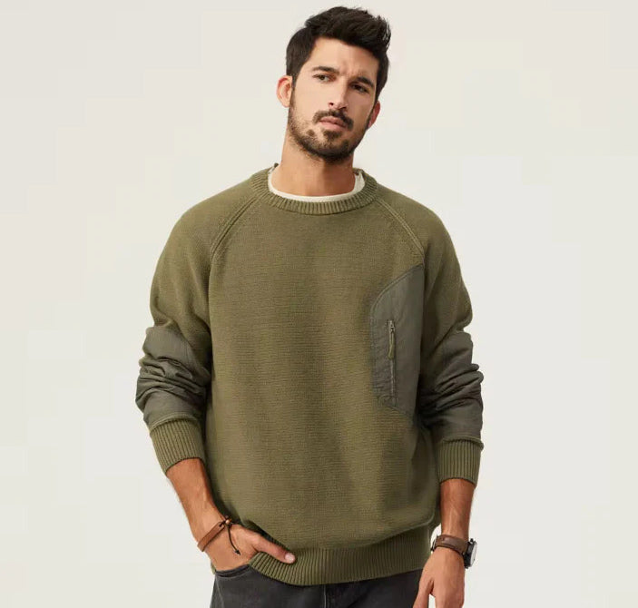 RECON GS2 Vintage Style Retro Army Jumper Crew Neck