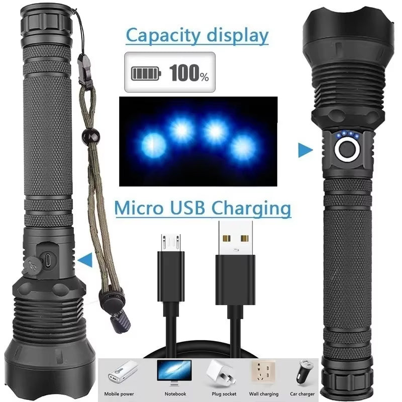RECON GS2 1000 Lumens P700 High Power Long Range Rechargeable LED Flashlight
