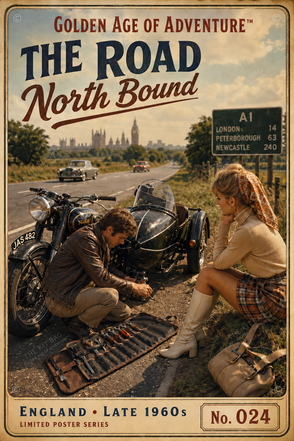 Golden Age of Adventure™ — The North Road: North Bound | Canvas Print No. 024