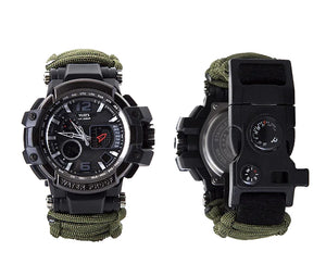 RECON GS2U Para Cord Tactical Survival Digital/Analogue Watch