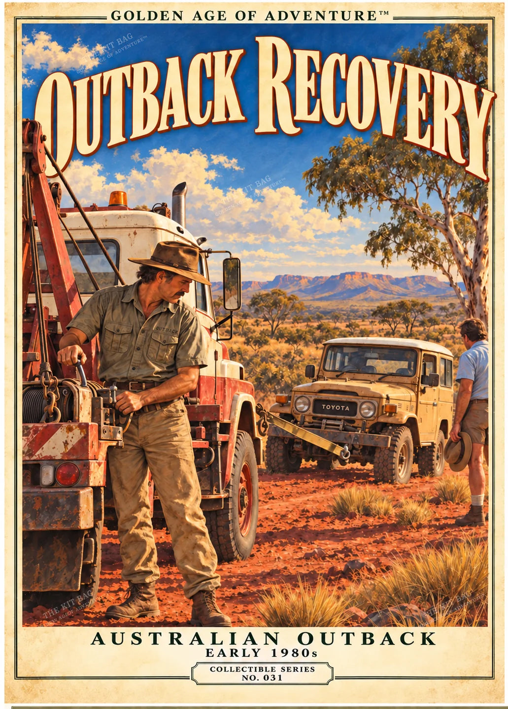 Golden Age of Adventure™ — Outback Recovery | Canvas Print No. 031