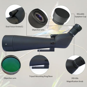 RECON GS2  High Definition BAK4 Powerful nitrogen Filled Waterproof 25-75x80 Spotting Scope with Tripod And Carry Bag