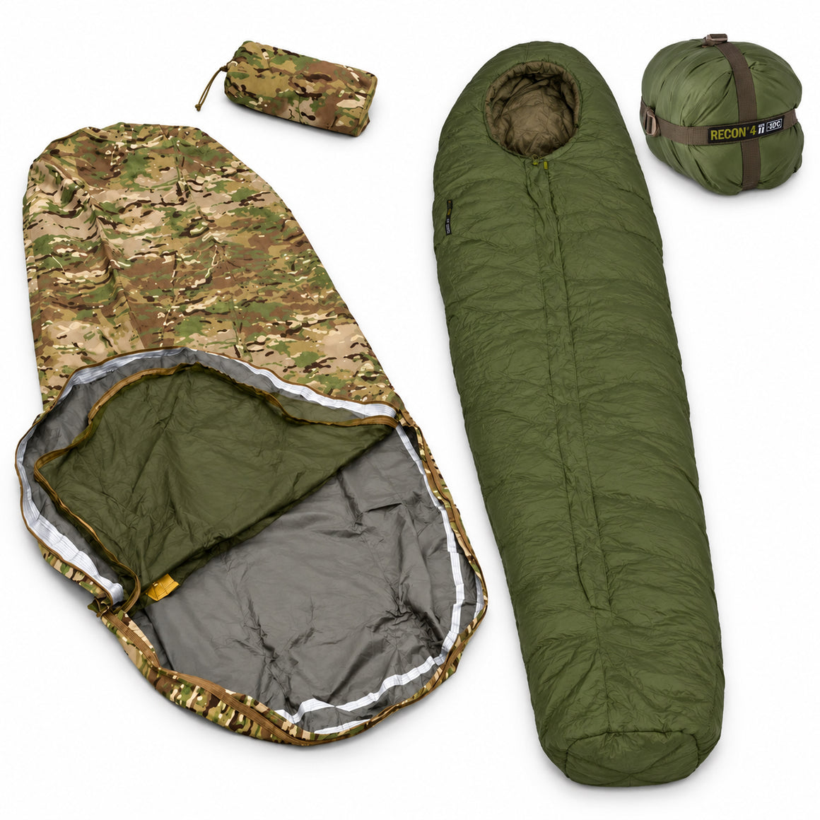 RECON GS2™ R4 Field Sleep Kit – Sleeping Bag & XL MultiCam Bivvy