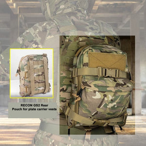 RECON GS2 Plate Carrier & Tactical Vest Mounted Small utility/Hydration Go Pack
