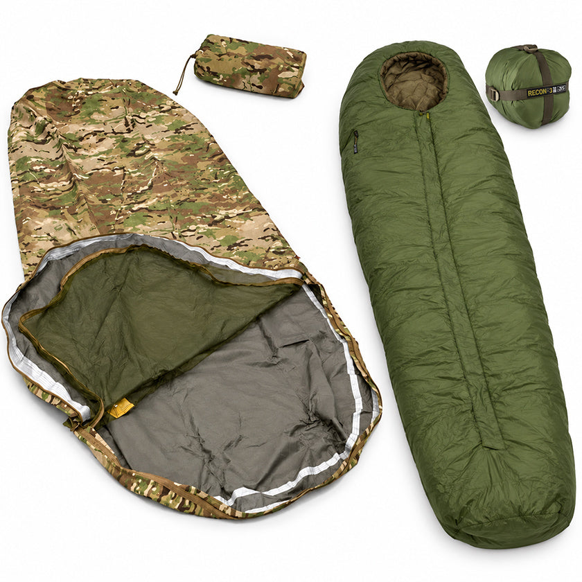 RECON GS2™ R3 Field Sleep Kit – Sleeping Bag & XL MultiCam Bivvy