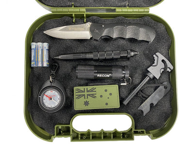 RECON EDC 7 Piece Survival Kit with Glock Hard Case