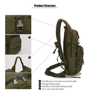 RECON GS2U  Ultralight Tactical Hydration Patrol Back Pack with 3L Bladder.