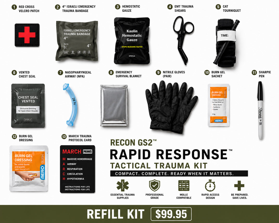 RECON GS2™ RAPID RESPONSE™ Tactical Trauma Kit