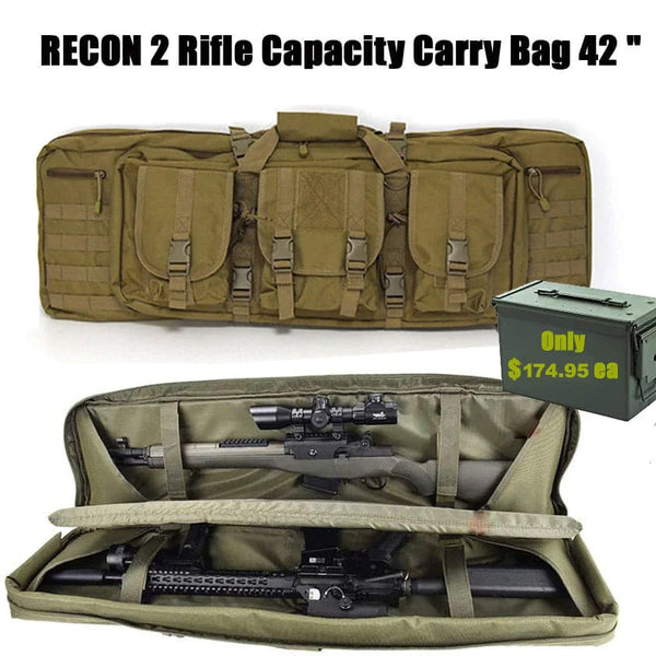 Recon Australia 2 x Rifle Carrying Capacity Tactical MOLLE Carry Bag