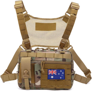 RECON Tactical AllSorts MOLLE Admin Pouch with added Chest harness feature