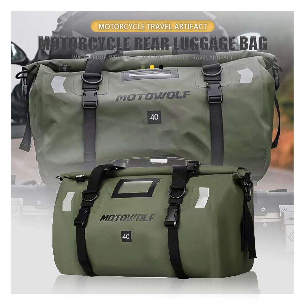 RECON GS2 40L Waterproof Travel Outdoor Luggage Pack/Motor Cycle Seat Bag