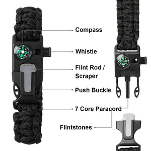 RECON GS2S Para Cord Ultimate Survival Bracelet