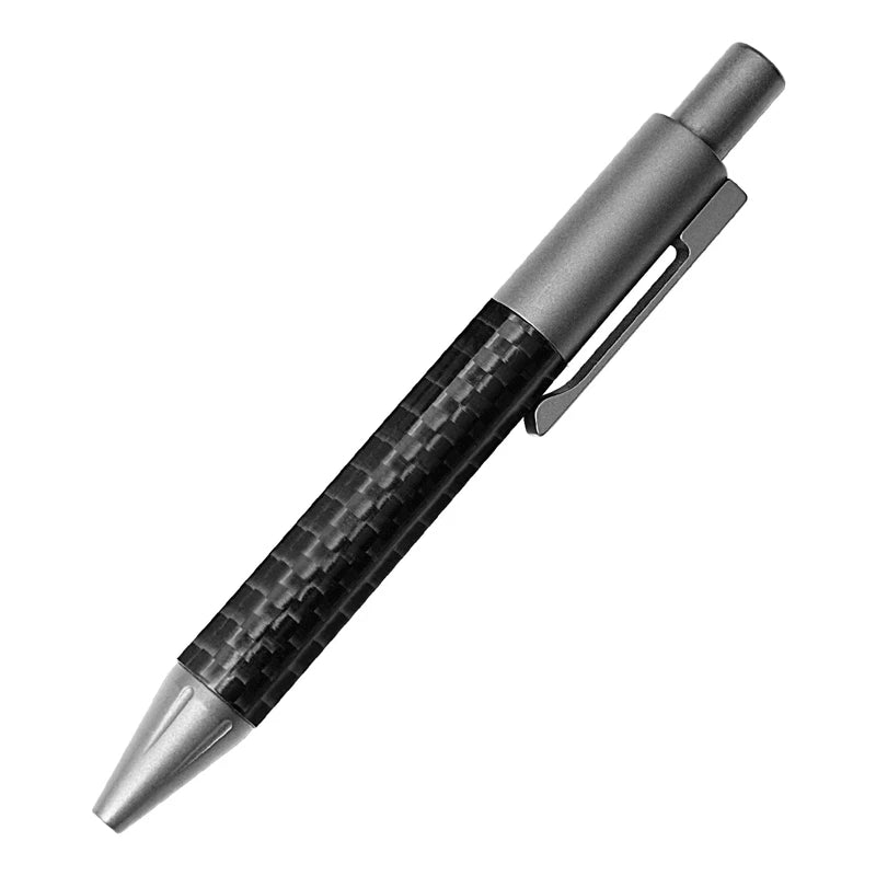 RECON GS2™ TitanStrike™ Compact Titanium EDC Ballpoint Pen with Carbon Fibre Inlay