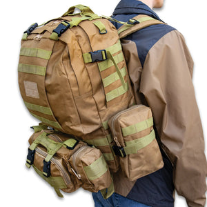 RECON GS2 MOLLE 600D Tactical  R72  3-day Assault Pack with 3 x Detachable Pouches