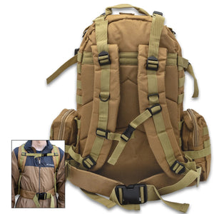 RECON GS2 MOLLE 600D Tactical  R72  3-day Assault Pack with 3 x Detachable Pouches
