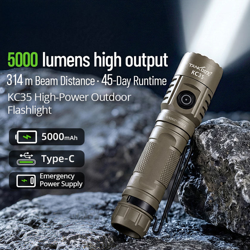 RECON GS2  TANK007 5000 Lumens Compact Tactical Rechargeable LED Flashlight