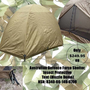 Australian Defence Force Shelter, Insect Protective Tent (Mozzie Dome) NSN: 8340-66-149-0709