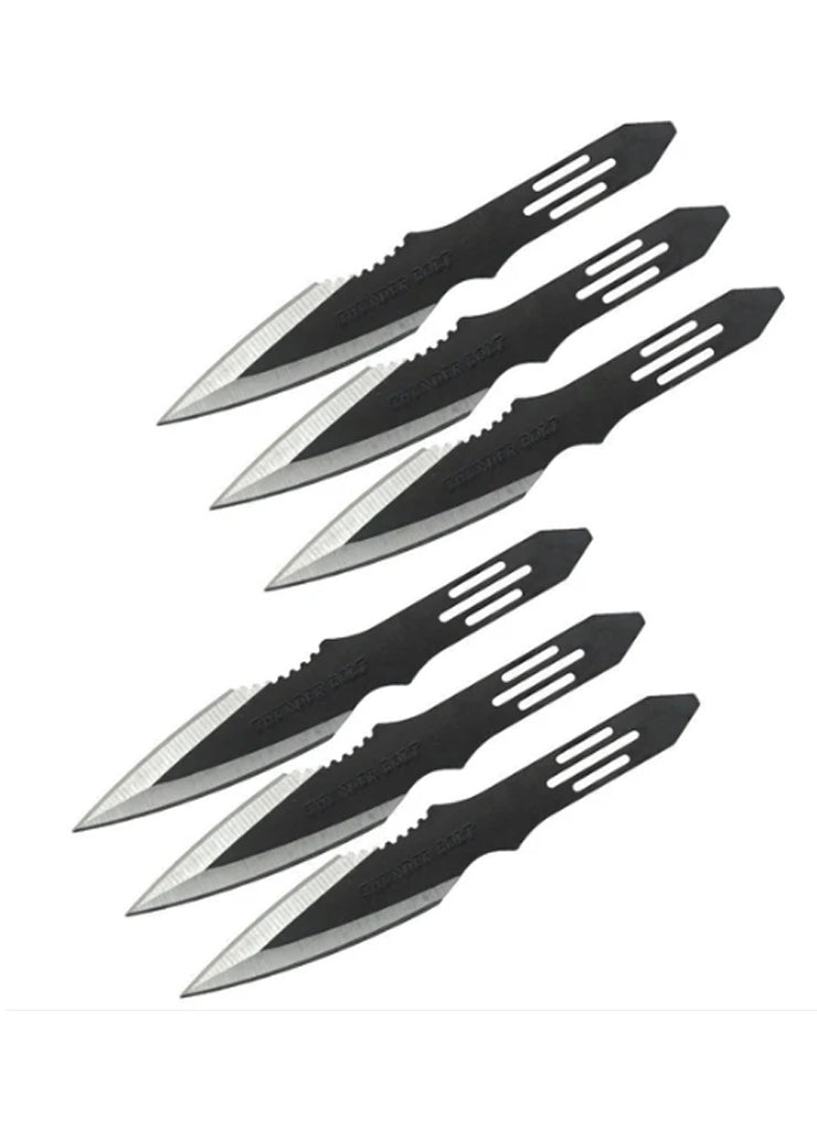 6PC 5.5" Throwing Knife Set With Pouch -Thunder Bolt