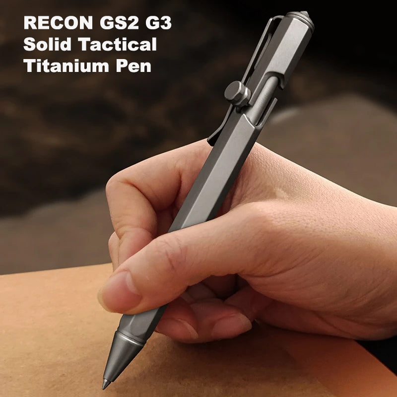 RECON GS2 G3 Solid Tactical Titanium Pen
