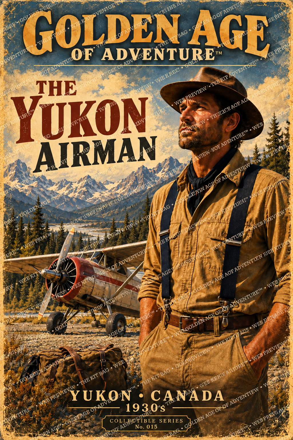 Golden Age of Adventure™ — The Yukon Airman | Canvas Print No. 015
