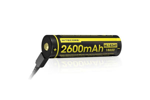 Nitecore 2600Mah Micro Usb Rechargeable 18650 Battery #nl1826R