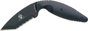 Ka-Bar TDI Law Enforcement Knife with Straight Edge, Black, Large