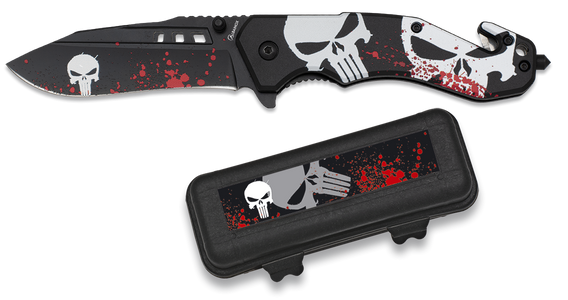 B113 Skull Pocket Knife