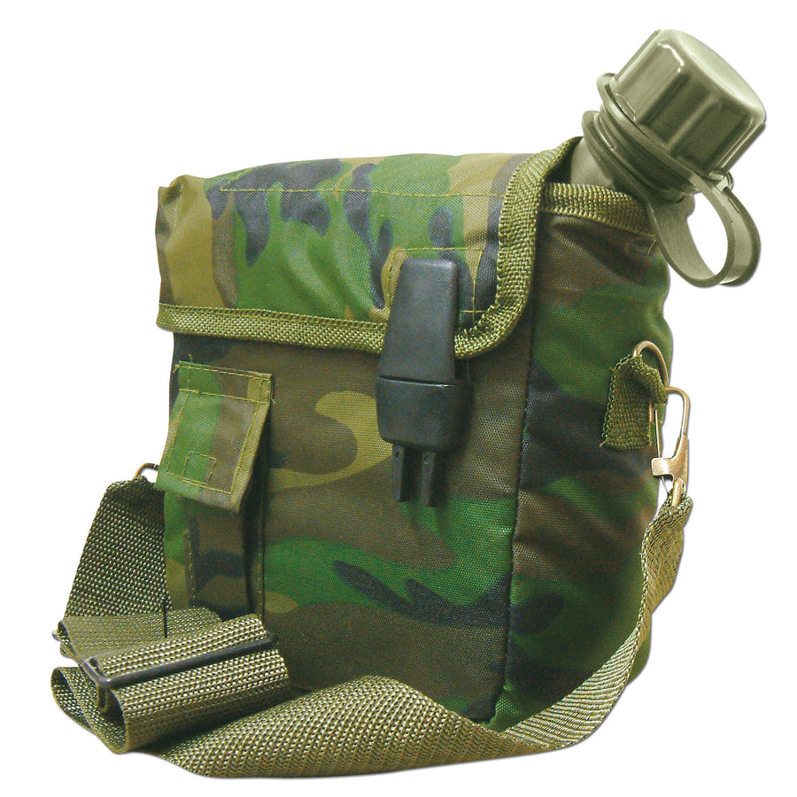 USGI 2QT Olive Drab or Woodland Camo Canteen with Cover