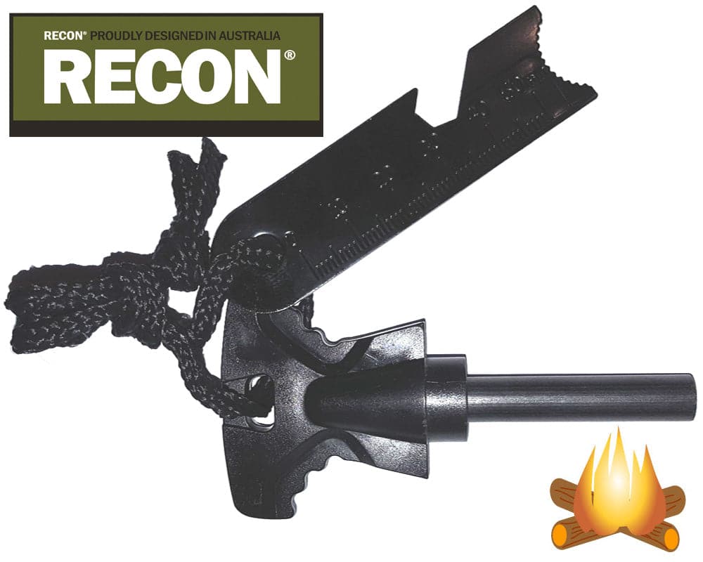 RECON ARMY HEAVY DUTY 4 in One FIRE STARTER MULTI TOOL&nbsp;