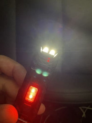 Nite Core Thumb 85 lumens usb rechargeable white & red led keychain light - tiltable work light with clip