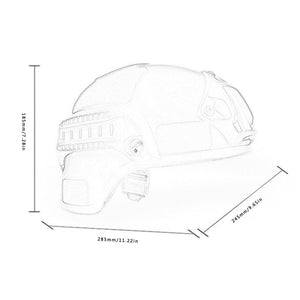 Lightweight Tactical Helmets  with NVG Mount and Side Rail