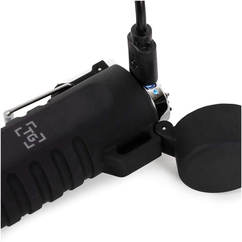 RECON GS2S Rechargeable Waterproof Dual Arc Plasma Lighter With LED Tri-Phase Flashlight