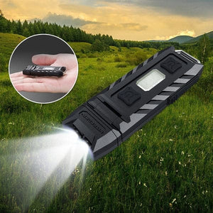 Nite Core Thumb 85 lumens usb rechargeable white & red led keychain light - tiltable work light with clip