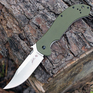 Kershaw Emerson 6030 CQC-10K Knife Emerson Wave Clip Point Green G10 Framelock Folder