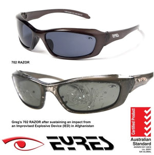 EYRES® 702 RAZOR IMPACT-RESISTANT POLARIZED LENS SUNGLASSES