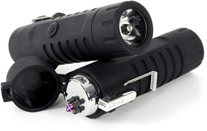 RECON GS2S Tactical Waterproof Dual Arc Plasma Lighter With LED Tri-Phase Flashlight