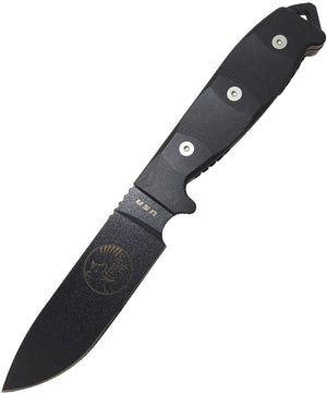 TASSIE TIGER KNIVES Fixed Blade Survival Knife, Micrata Handle & orange G10 Inlays + Sheath
