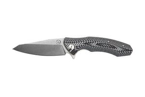 Tassie Tiger Folding Pocket Knife with G10 Handle, 89mm drop point D2 Blade