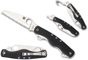 Spyderco ClipiTool Rescue Multi-Function Folder, Black G10 Handles - C209GS