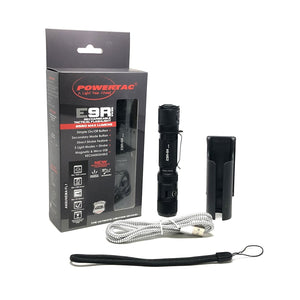 PowerTac E9R-G4 2550 Lumen USB Rechargeable LED Flashlight