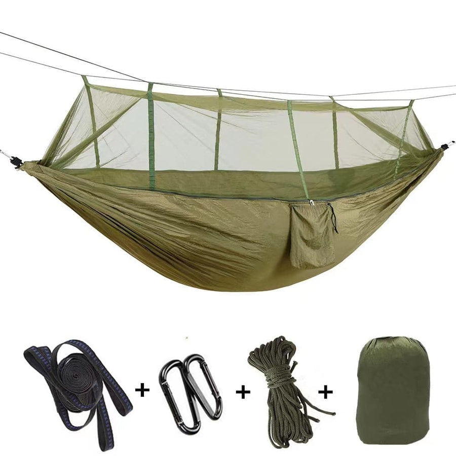 RECON GS2 Parachute 210T Nylon Hammock 260 x 140cm including Inbuilt mosquito Net