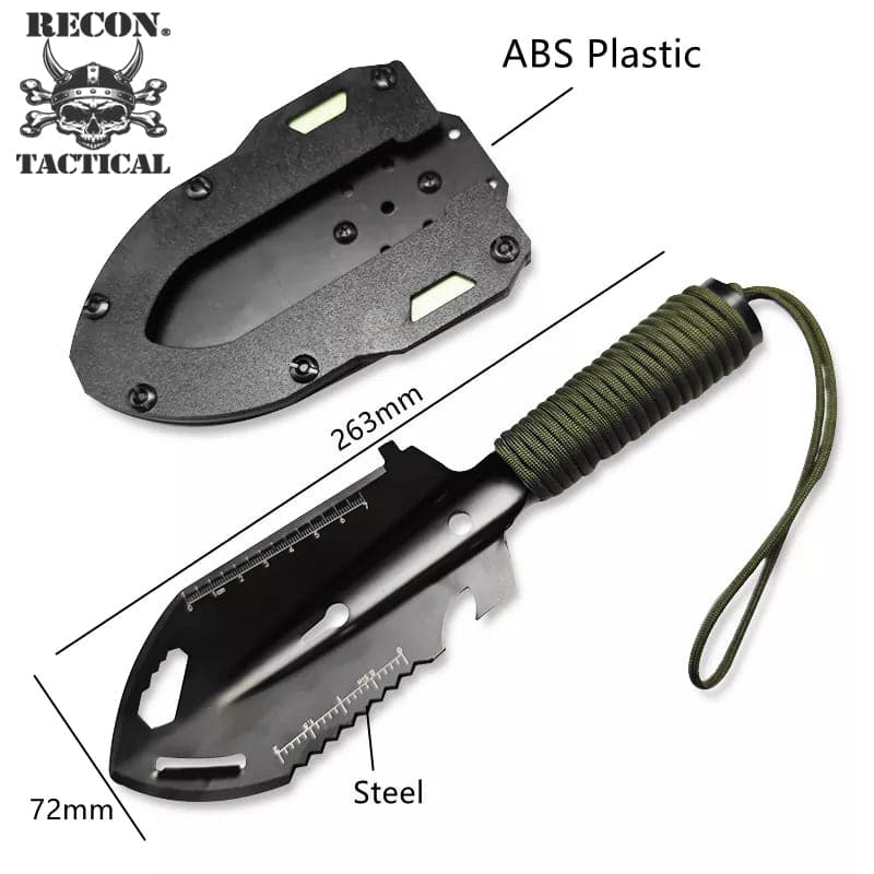 Recon Tactical EDC Survival Trowel & Tool With ABS 360° Holster