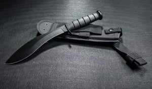 New Genuine KA-BAR 1280 Combat Kukri Fixed 8.5" Blade, Black Kraton G Handle, Polyester Sheath
