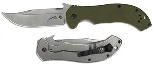 Kershaw Emerson 6030 CQC-10K Knife Emerson Wave Clip Point Green G10 Framelock Folder - KIT BAG PERTH 